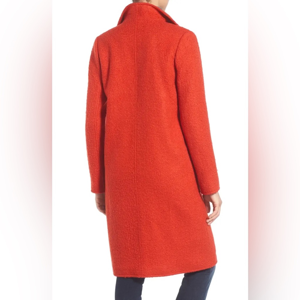 Bernardo Textured Long Coat Burnt Orange Red - Picture 11 of 11